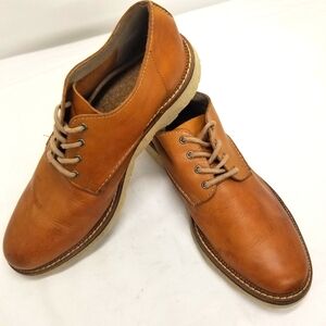 Clarks Mens Size 12 Tan Leather Oxford Lace Up